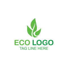 Free vector eco leaf logo design illustrations