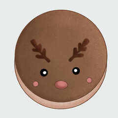 Christmas Decorated Cookies reindeer