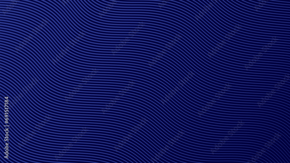 Wall mural abstract wave pattern background. elegant blue curve concept. vector illustration for design