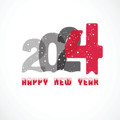 Yeni Yılınız kutlu Olsun. 2024 Translate: Happy new year 2024 design. With colorful truncated number illustrations. Premium vector design for poster, banner, greeting and new year 2024
