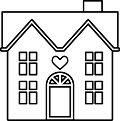 Valentine Love Shack House outline