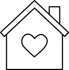 Valentine Love Shack House outline