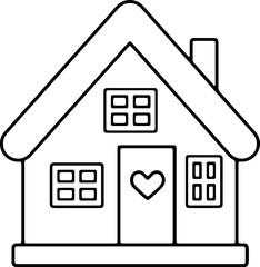 Valentine Love Shack House outline