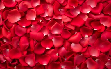 Background of red rose petals. Valentines day celebration