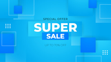 Blue vector illustration mega big sale discount background design. Vector super sale template design. Big sales special offer. End of season party background