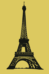 Eiffel Tower Silhouette Poster Design