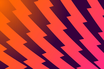 Zigzag Orange Purple Background. EPL Premier League thumbnail video print web background. - obrazy, fototapety, plakaty