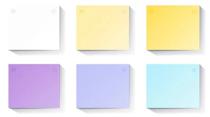 Fotobehang A set of four different colored sticky notes © Maria Starus