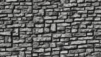 Shadow on a brick wall. White black grunge surface. Rough texture background. Vintage. Rustic. Close-up generative AI.






