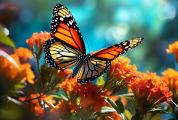 butterfly on flower.