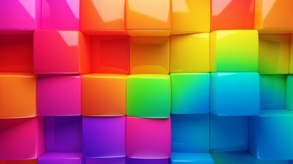 Colorful abstract backgrounds. Cubes background in rainbow colors