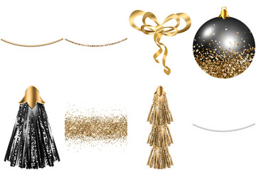Sparkle and Shine: Gold Glitter Tassel Balloons