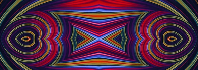 Neon glowing effect of striped lines. Horizontal high-resolution mesmerizing background style of images featuring blurred ans glowing effects to adding a tactile feel to website designs. NOT AI.