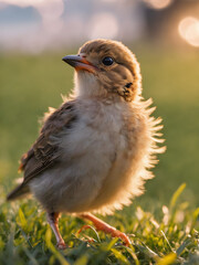 Obraz premium robin bird on the grass