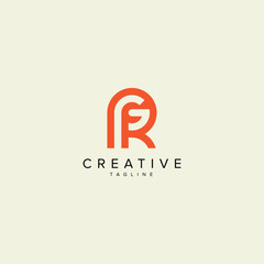 Alphabet RG GR letter modern monogram style logo vector element.