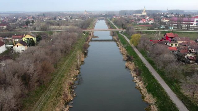 A bridge over canal Danube-Tisza-Danube in town Bac, Serbia