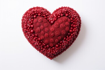 Heart-shaped box on white background