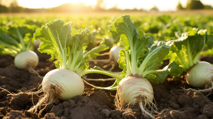 vegetables kohlrabi production and cultivation, green business, entrepreneurship harvest. sun