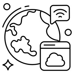 Trendy design icon of global chat