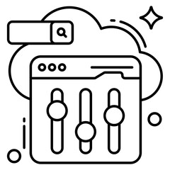 An editable design icon of online equalizer 