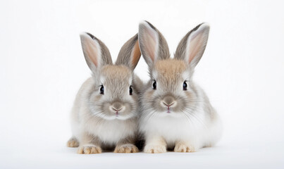 Obraz premium white rabbit on white