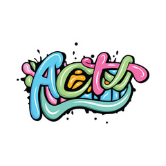 graffiti lettering typography art illustration