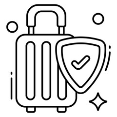 Modern design icon of secure bag
