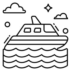 An icon design of boat