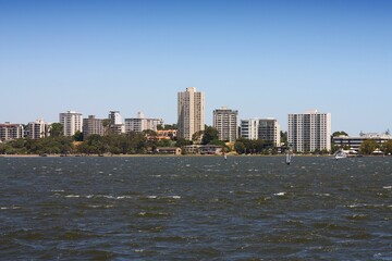South Perth residential skyline in Australia