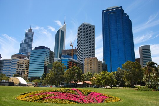 Perth city skyline in Australia