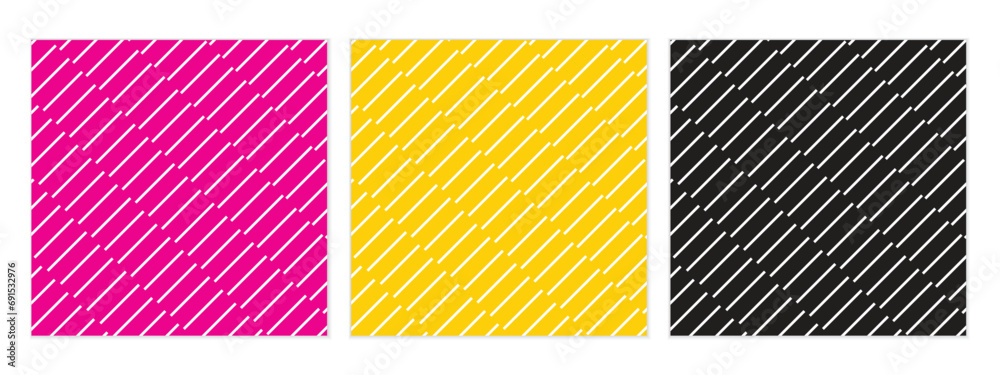Poster abstract seamless set of diagonal white illusion line pattern perfect for banner poster.