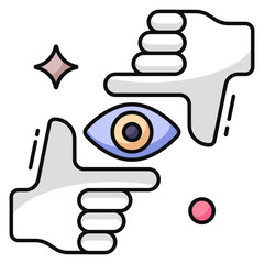 A perfect design icon of framing hand 