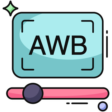 Trendy design icon of awb isolated on white background 