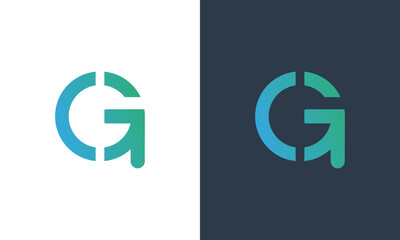 initials c and g logo design vector - obrazy, fototapety, plakaty