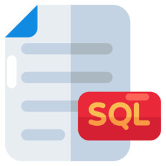 Trendy design icon of sql file isolated on white background 