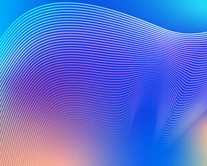 Dynamic wave gradient background shining digital abstract with futuristic technology concept