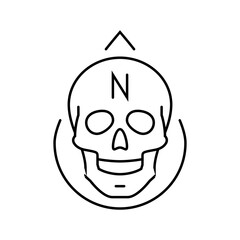 poison nicotine tobacco line icon vector. poison nicotine tobacco sign. isolated contour symbol black illustration