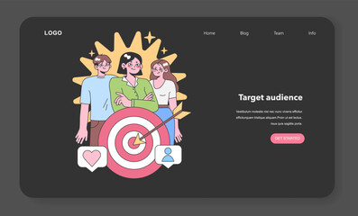 Product Demonstration web or landing. Engaging presentations showcasing new product features to target audiences with interactive and virtual demos. Flat vector illustration.