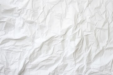 Fototapeta premium Crumpled White Paper Background Texture With Overlay Pattern