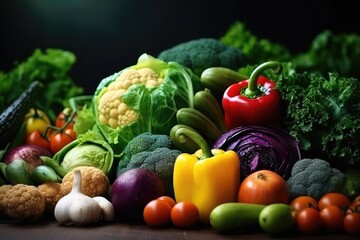 Fresh Vegetables On Earth, Vegan And World Food Day Photorealism