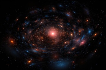 Glowing Constellations Revolve Around Black Hole In The Universe. Сoncept Astrological Mysteries, Infinite Space, Cosmic Phenomena, Stellar Secrets, Galactic Enigma