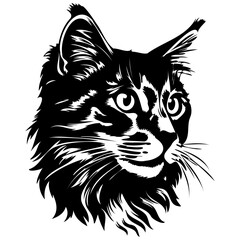 cute cat vector illustration, Generative AI.	