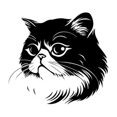 cute cat vector illustration, Generative AI.	