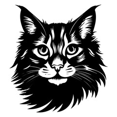 cute cat vector illustration, Generative AI.	