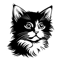 cute cat vector illustration, Generative AI.	