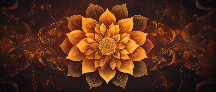 A detailed and ornate mandala design, symbolizing spirituality and artistic expression.