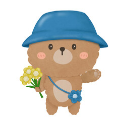 teddy bear with christmas hat