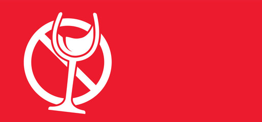 Dry january, that is an annual alcohol free month after the new year holiday. No alcohol during this . Stop drinking or alcohols drink. Vector wine bottle and glass. 