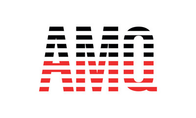 AMQ three initial letter iconic line negative space minimal logo design vector template. monogram, abstract, wordmark, business, typography, minimalist, brand, company, flat, modern, unique, simple