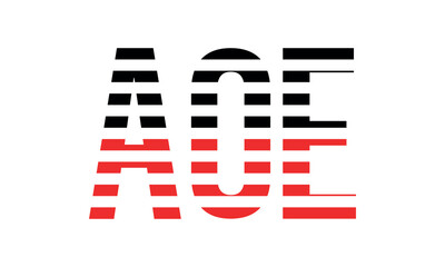 AOE three initial letter iconic line negative space minimal logo design vector template. monogram, abstract, wordmark, business, typography, minimalist, brand, company, flat, modern, unique, simple